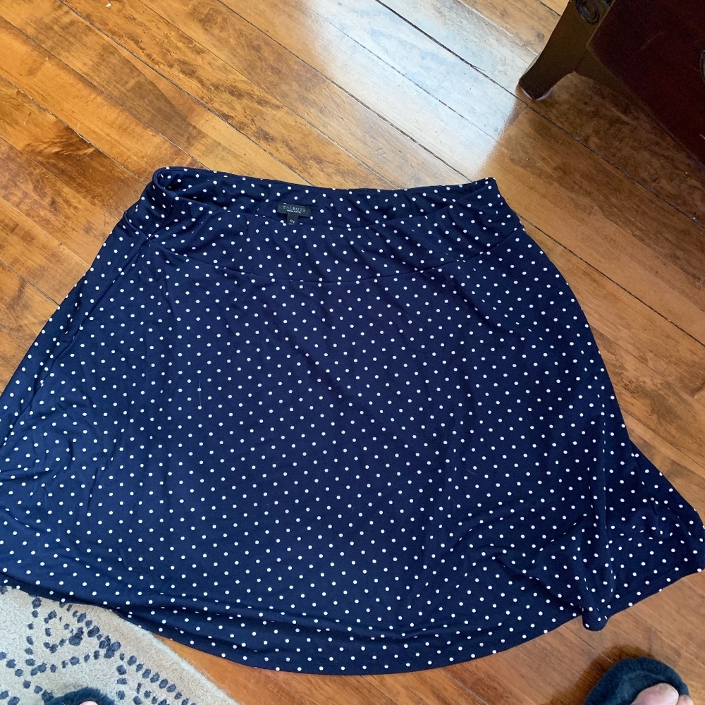 Talbots Woman petites flared polka dot skirt. Worn twice. Retail 89.50